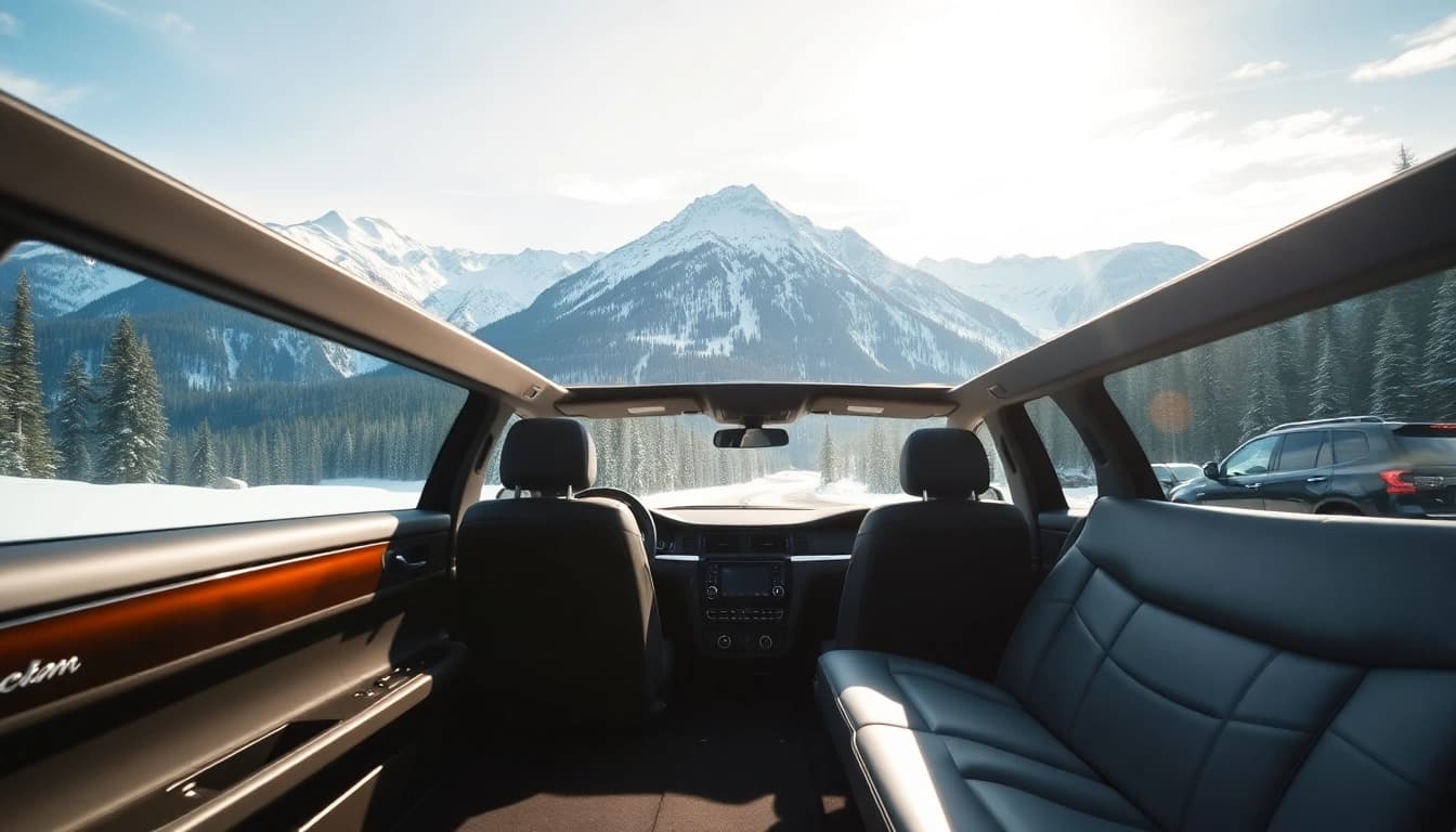 Experience luxury travel with a vancouver to whistler limo amidst stunning mountain views.