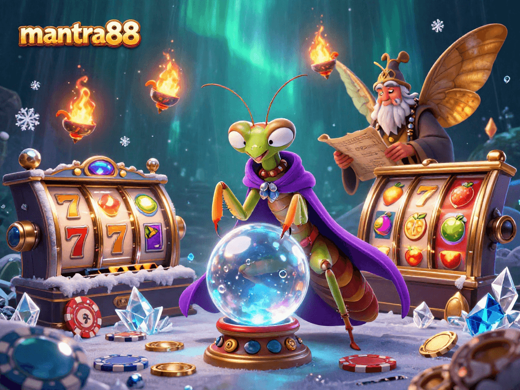 Experience thrilling wins at mantra88 with vibrant slot reels and enchanting characters.