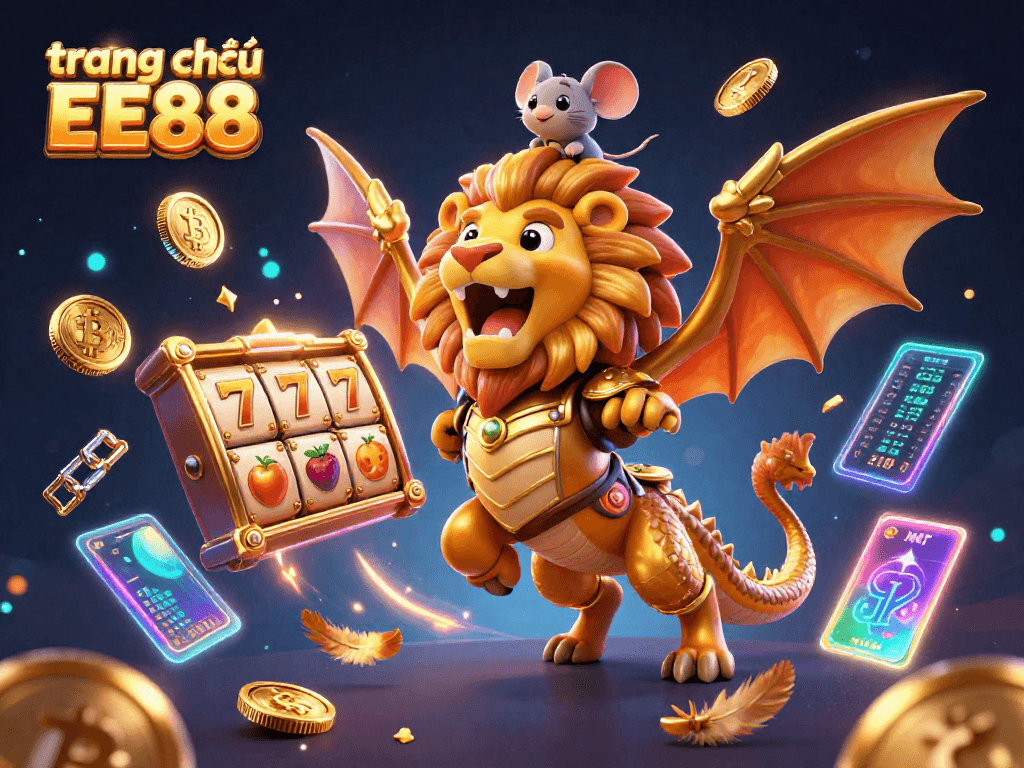 Play thrilling games at trang chủ EE88 with exciting slot reels and vibrant crypto coins.