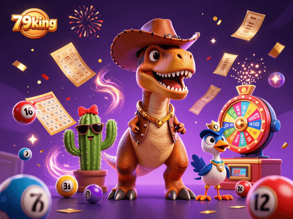 Experience thrilling gameplay with 79king's vibrant lottery adventures featuring friendly characters.