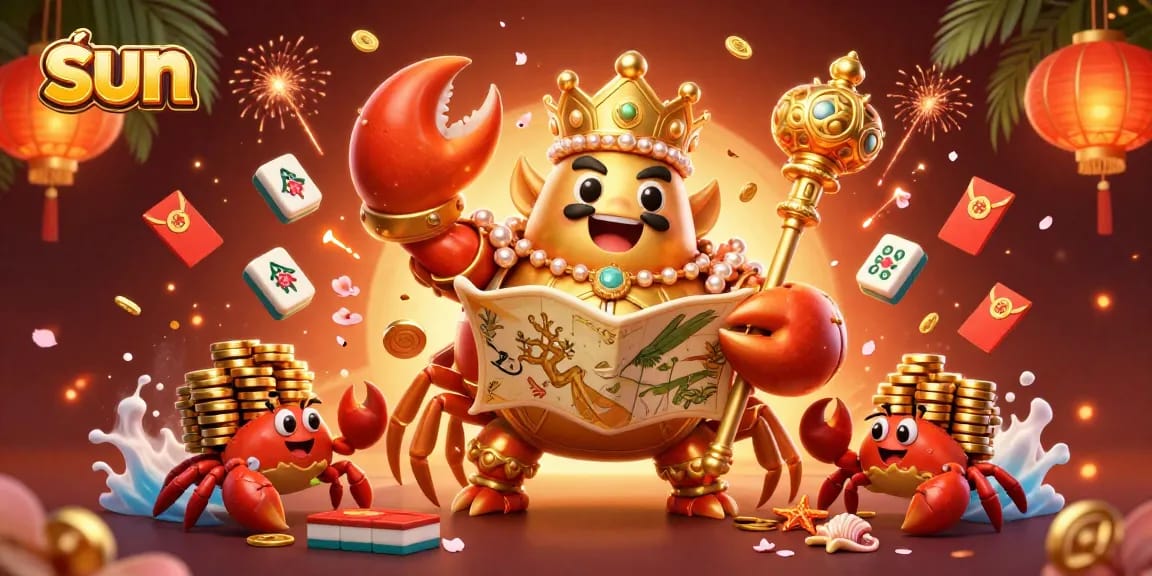 Engage with thrilling sun-themed casino adventures in a vibrant 3D illustration.