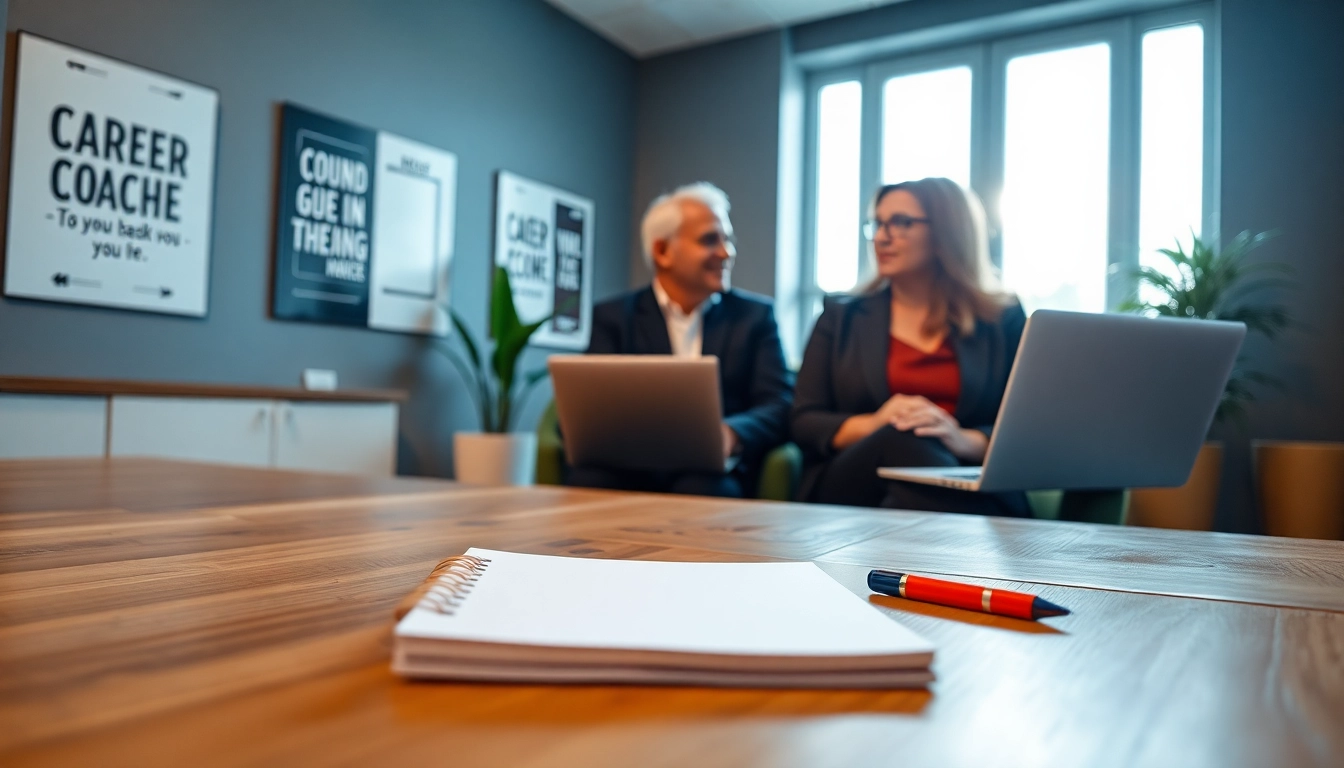 Engaging career coaching session in a professional office, fostering clear communication.