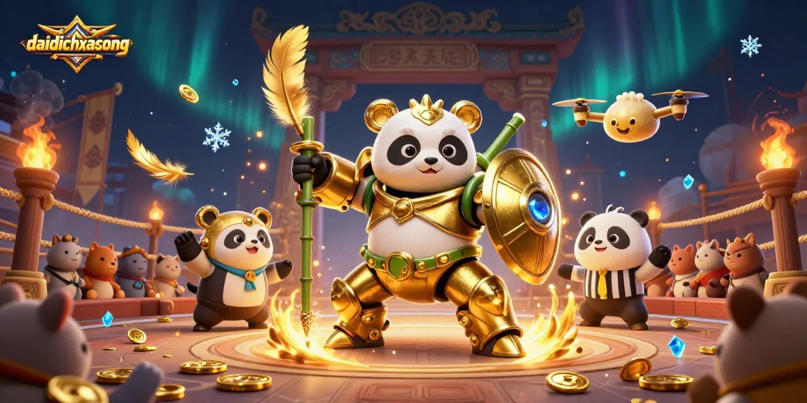 Engage in thrilling gameplay with daidichxacsong's mech-suit panda fighting in a dynamic casino arena.
