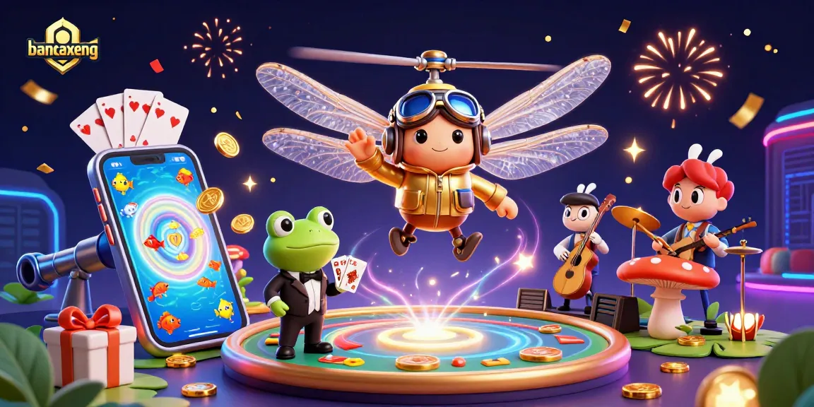 Engage in the dynamic world of bancaxeng fishing games with colorful characters and gaming elements.