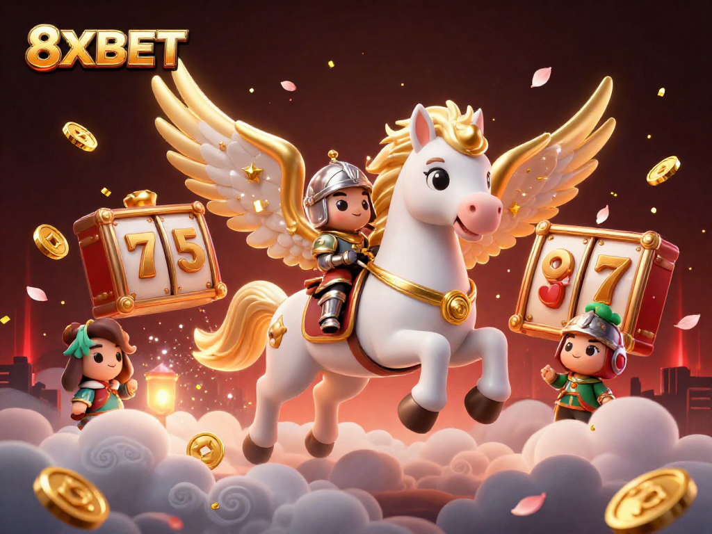 Engage with 8XBET for an exhilarating online gaming experience featuring vibrant slot elements.