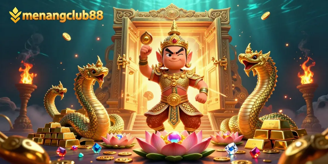 Experience the excitement at menangclub88 with a vivid 3D illustration of thrilling casino adventures.
