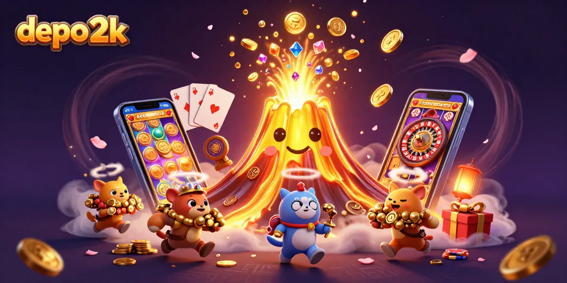 Permainan seru deposit 2k di kasino dengan letusan gunung emas dan harta karun!