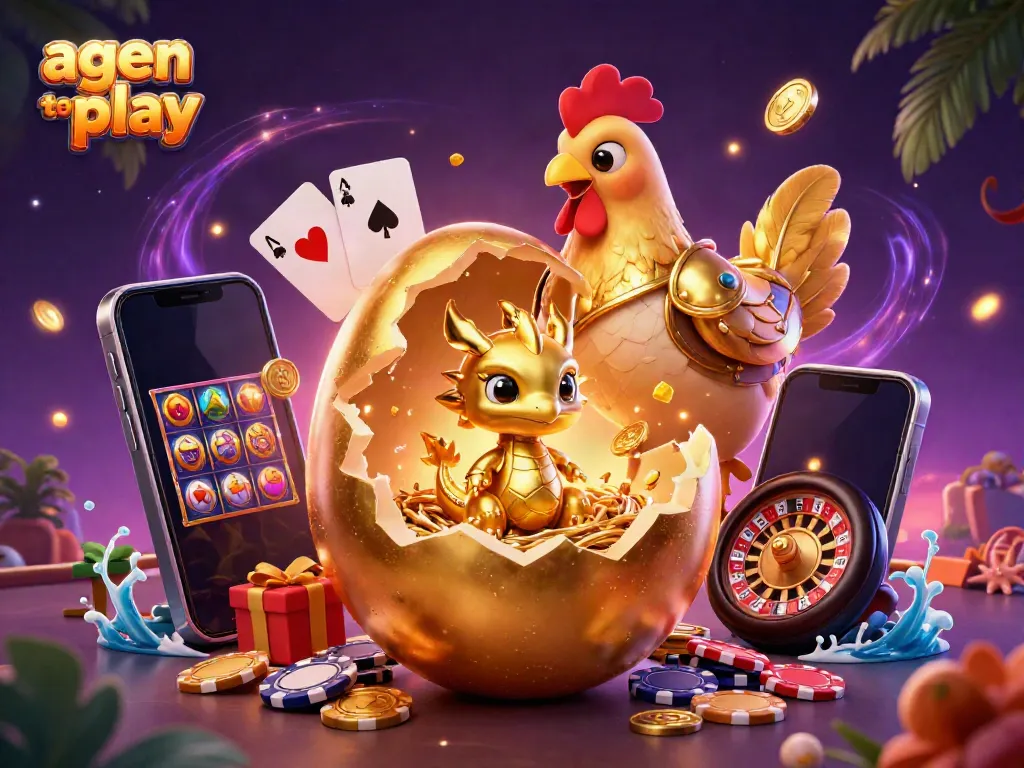 Engage with agen toto play and discover vibrant 3D gaming elements in an enchanting casino scene.