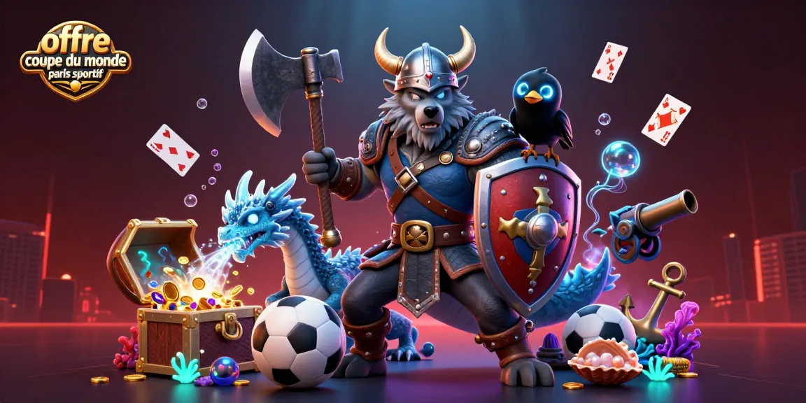 Offre coupe du monde paris sportif : Vikings et dragon dans un univers de paris sportifs.