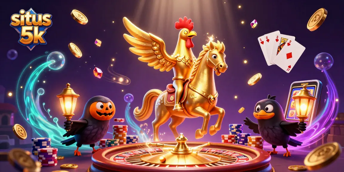 Situs 5k grants gamblers a thrilling gaming experience with vibrant characters in an enchanting casino.