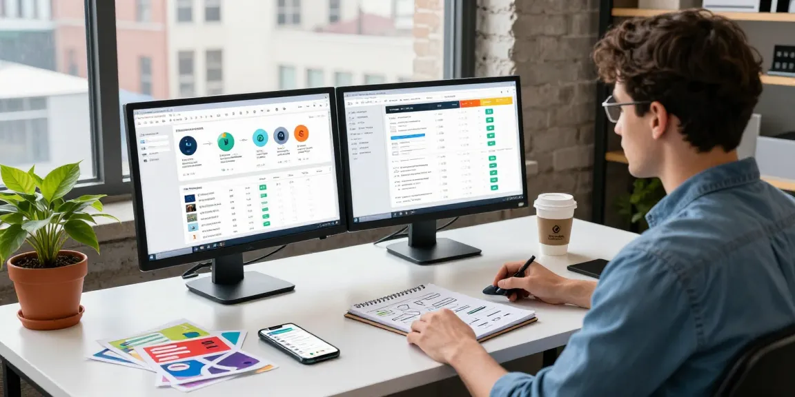 Marketer analyzing jacktoto performance metrics at a modern workspace