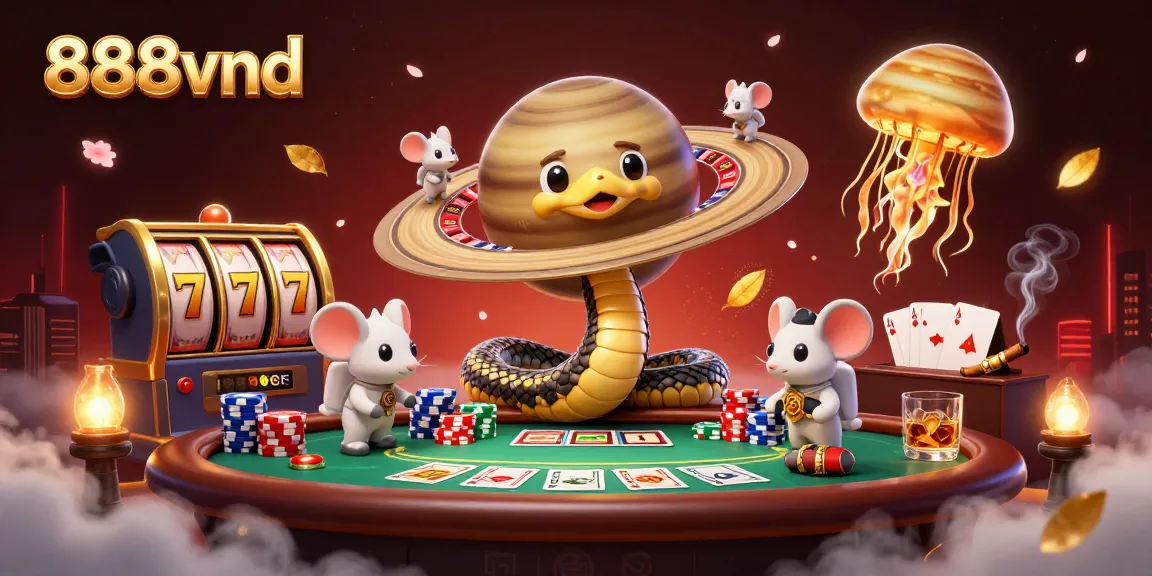 Bet high at 888vnd with a vibrant, engaging cosmic casino scene showcasing interstellar betting.