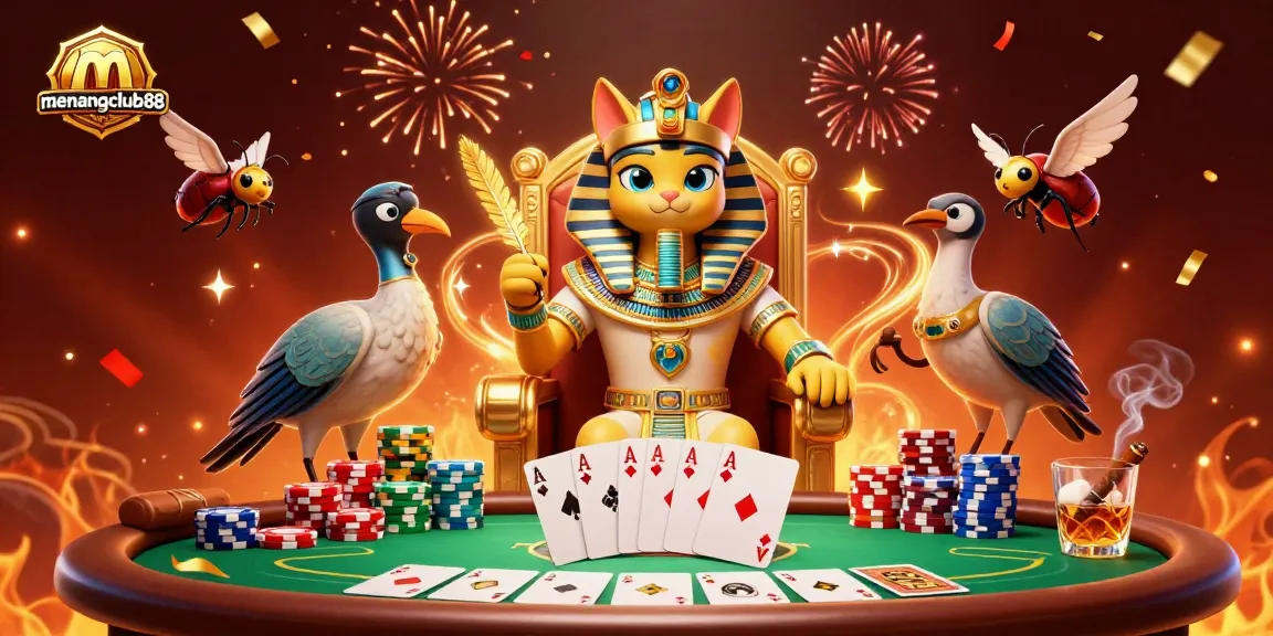 Experience thrilling gaming adventures at menangclub88 with upbeat visuals and engaging casino elements.