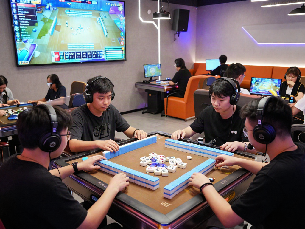 Engaging MahjongJP88 Official online gaming scene with players immersed in vibrant multiplayer action and colorful game tiles.