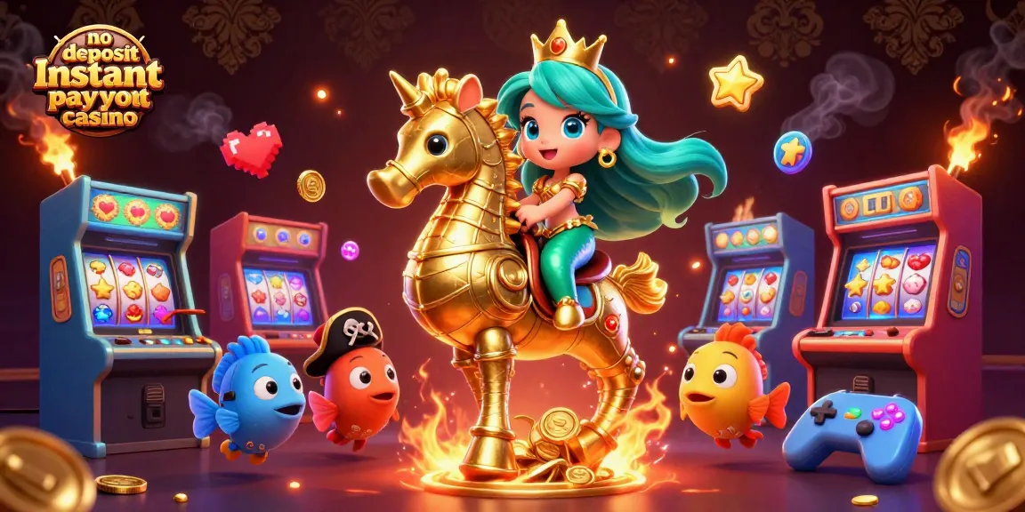 Play at the no deposit instant payout casino with vibrant 3D characters and exciting gaming elements.