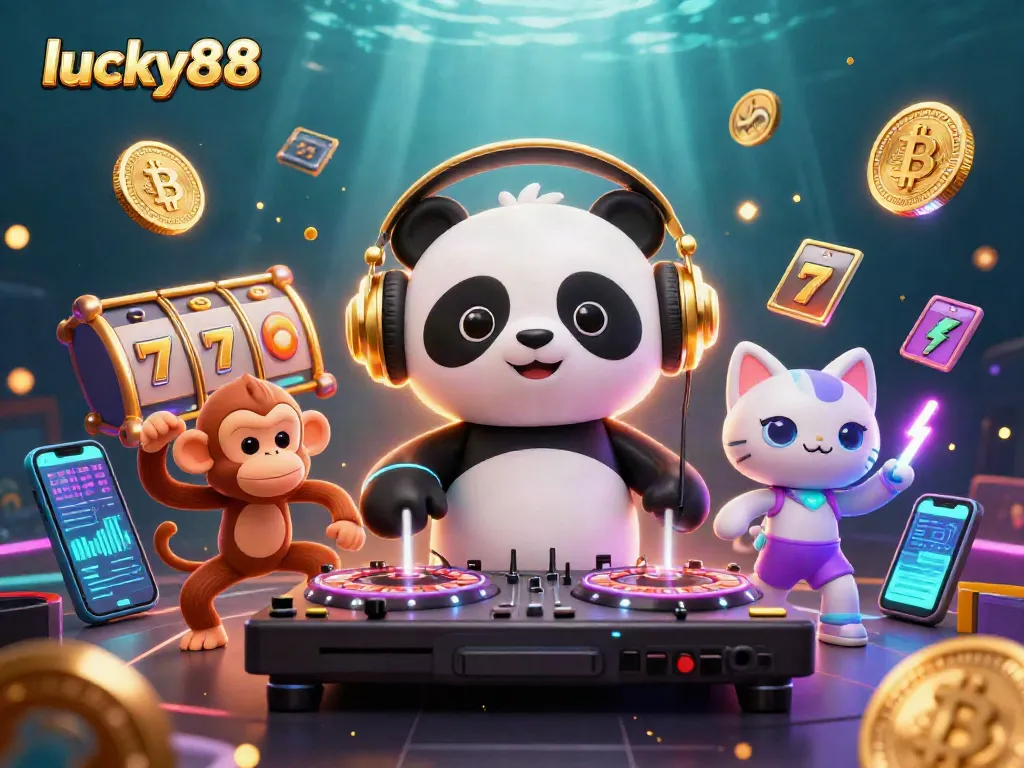 Spin to win big at lucky88 with vibrant 3D casino characters amid dynamic gaming elements.