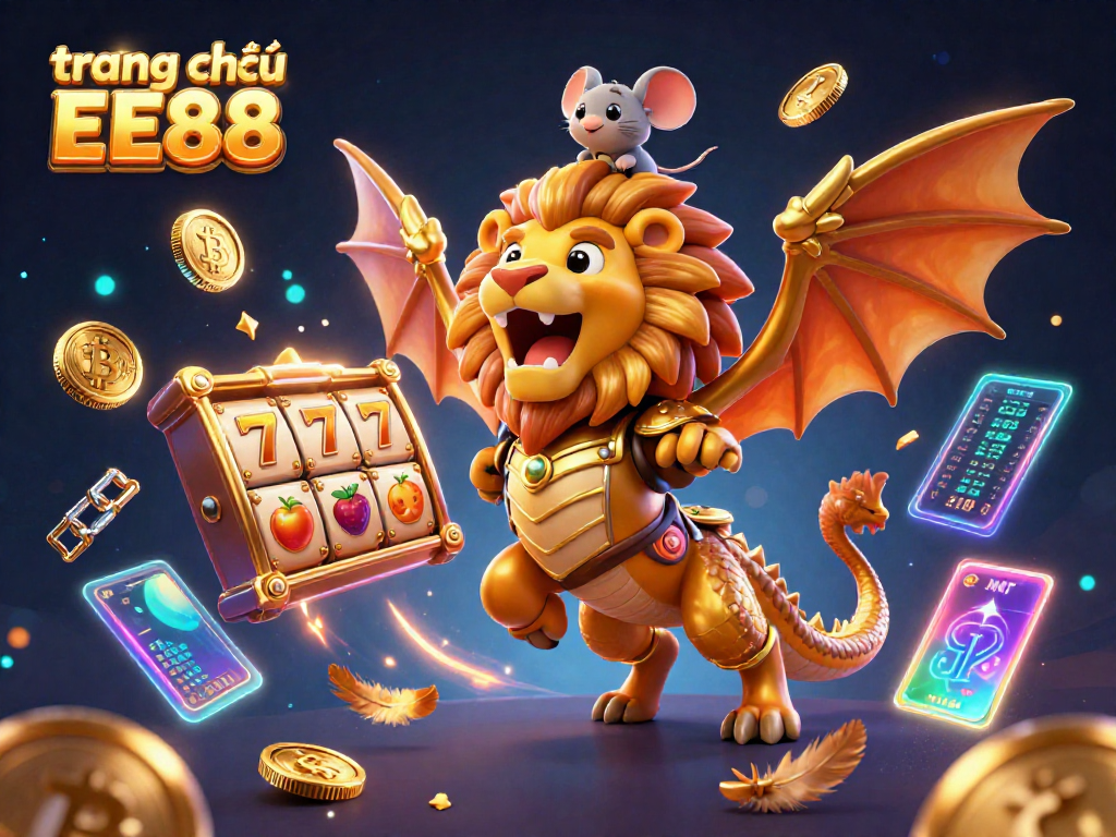 Play thrilling games at trang chủ EE88 with exciting slot reels and vibrant crypto coins.