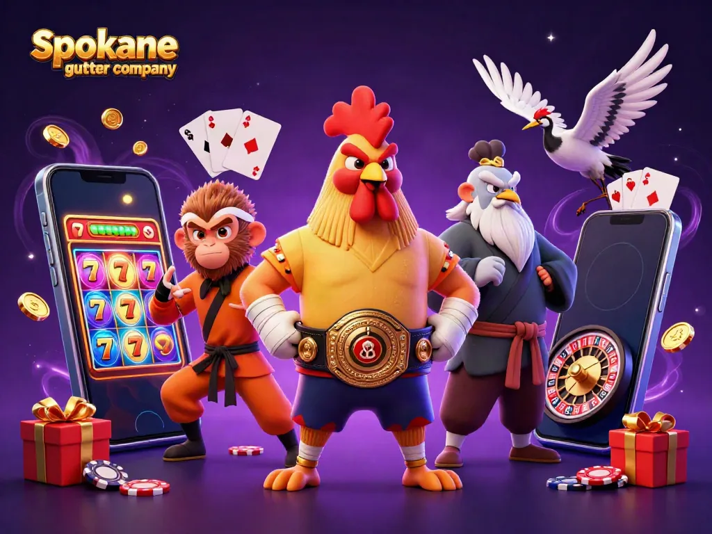 Experience the excitement of the Spokane gutter company in vibrant casino action with cartoon characters