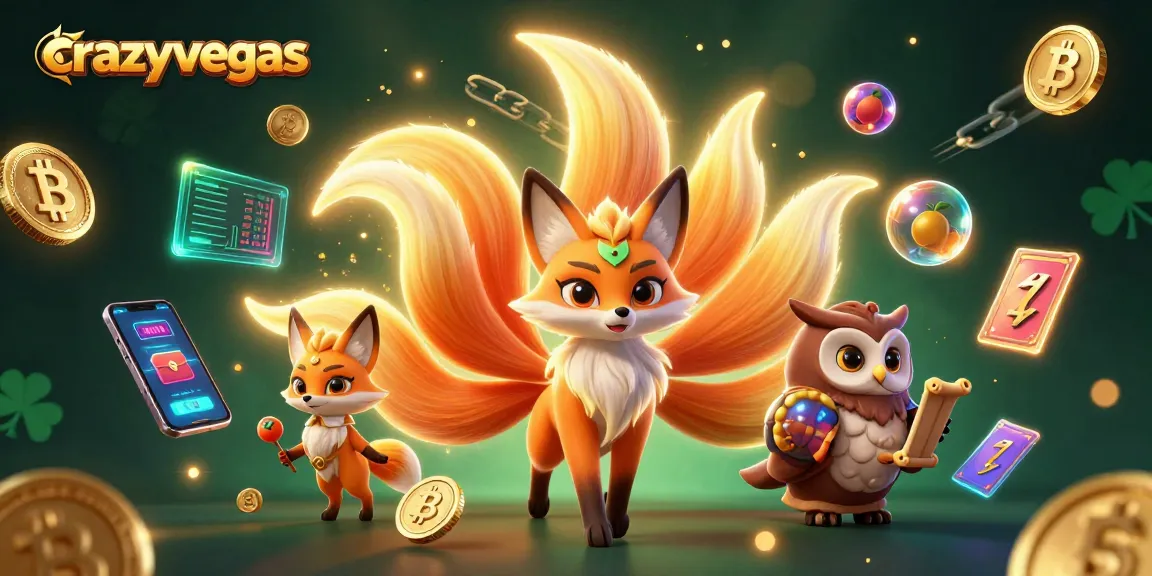 Play exciting slots with crazyvegas alongside a vibrant nine-tailed fox and wise owl in 3D!
