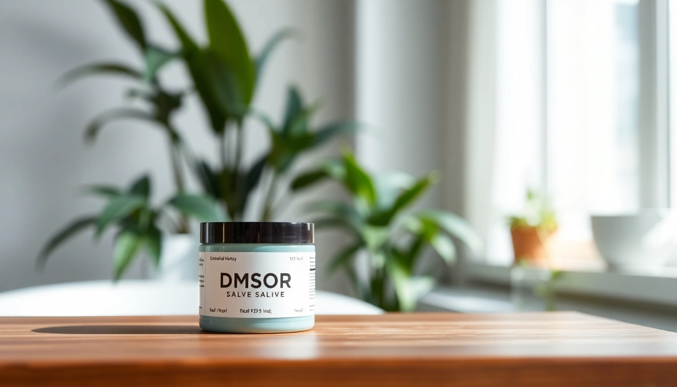 Applying dmso salve in a serene healthcare setting to enhance wellness.