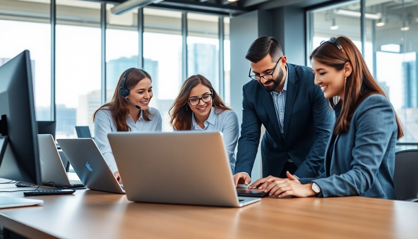 What is the best IT support company in London? A professional IT team collaborating in a modern office environment.