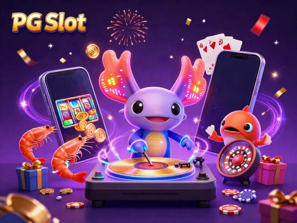 Mainkan PG Slot dengan ilustrasi 3D penuh energi, menampilkan karakter lucu dan elemen kasino
