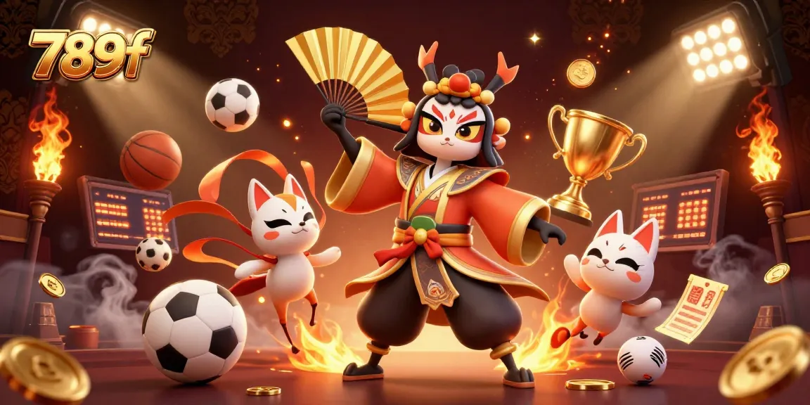 Engage with 789f in an immersive sports betting experience featuring a dynamic 3D illustration.