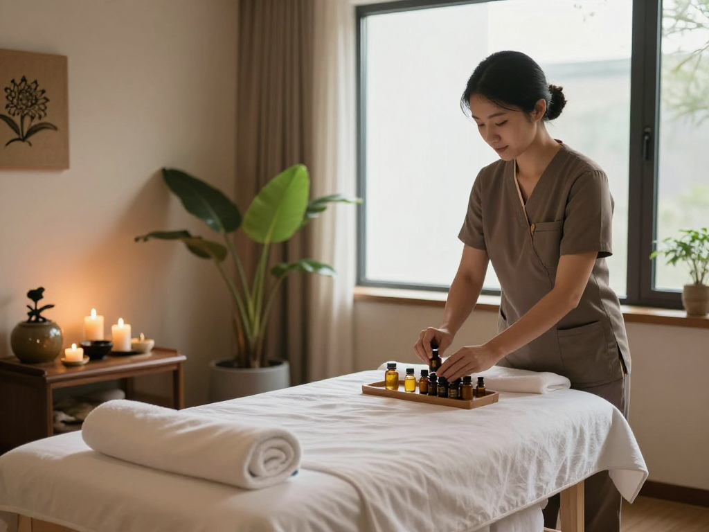 mantra88 login for a luxurious massage therapy session in a serene spa treatment room setting.