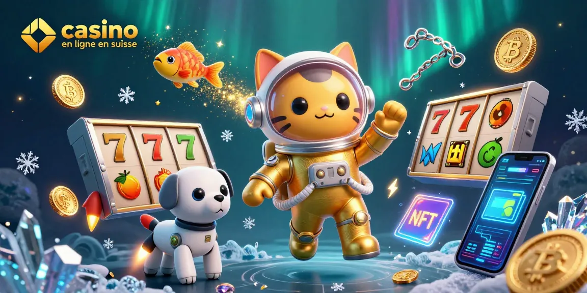 Jouez au casino en ligne en Suisse avec une scène vibrante de jeux animés et des personnages fantastiques.