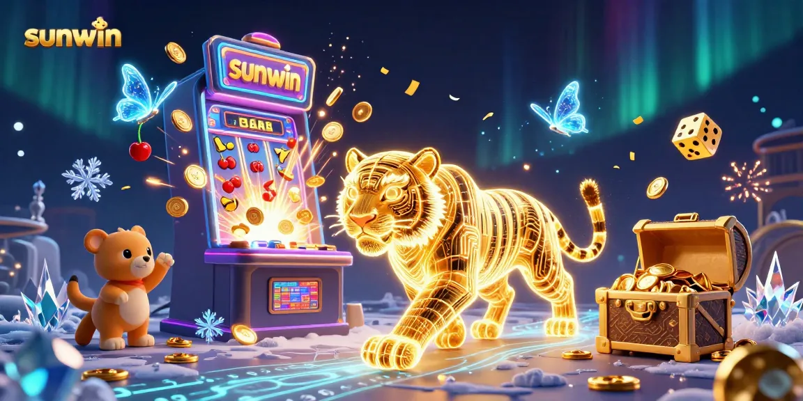 Engage with sunwin's vibrant casino scene featuring golden tiger and jackpot excitement.