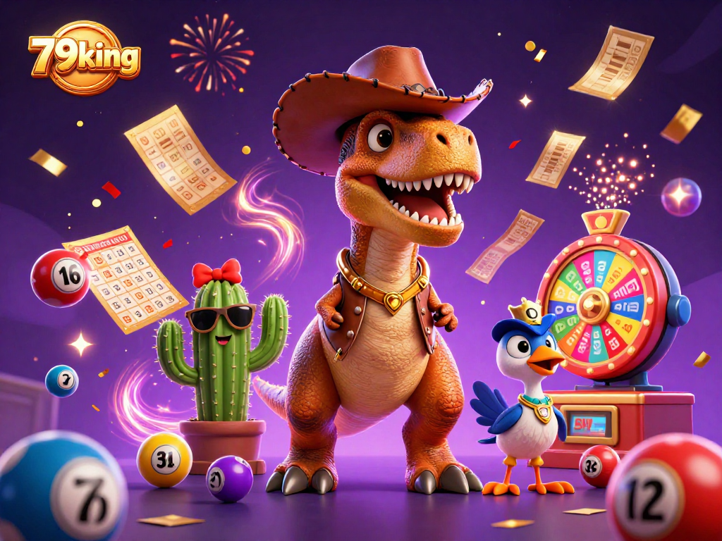 Experience thrilling gameplay with 79king's vibrant lottery adventures featuring friendly characters.