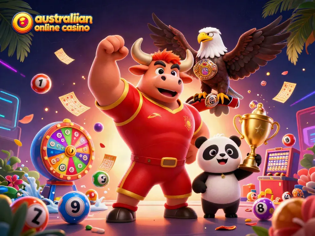 Experience excitement with a vibrant illustration showcasing the australian online casino and its vibrant gaming elements.