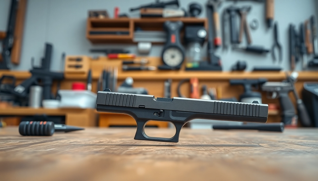 Inspect the glock 19 gen 5 slide showing detailed craftsmanship and sleek design.