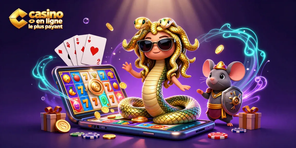 Jeux fascinants avec Méduse et un guerrier souris dans un casino en ligne le plus payant.