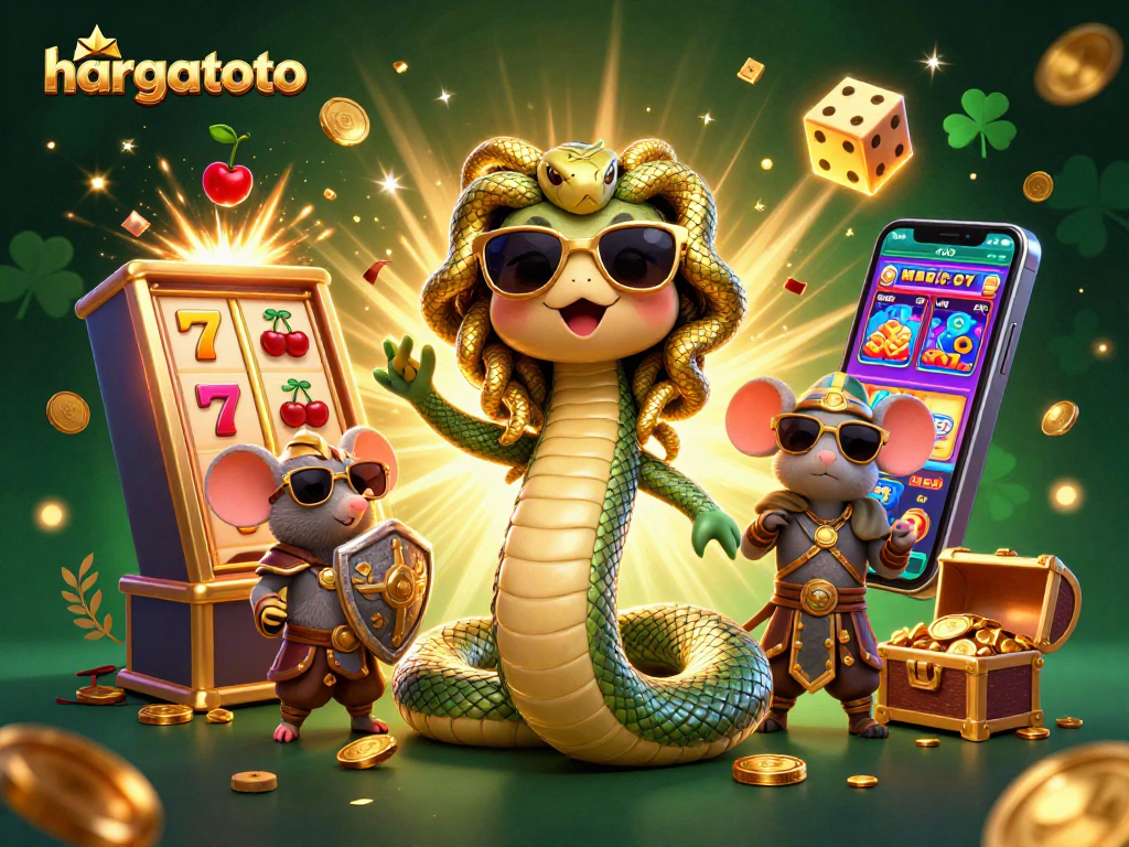 Experience the excitement of hargatoto with vibrant casino characters and engaging game elements.