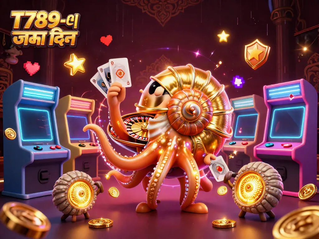T789-এ টাকা জমা দিন while enjoying an exciting casino scene featuring a giant nautilus and vibrant gaming elements.